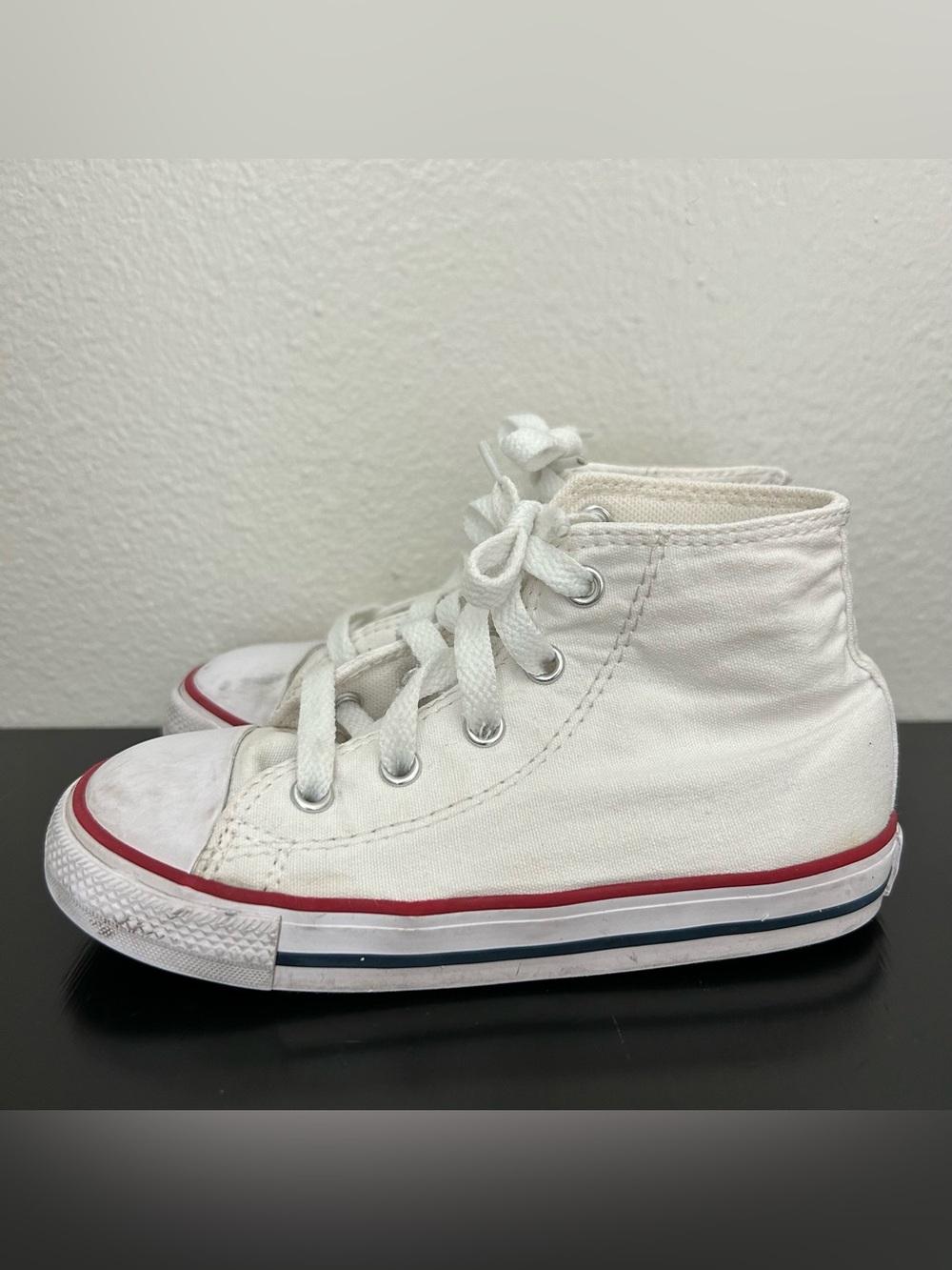 Converse Chuck Taylor All Star Toddler Hi Top Optical White Little Kid Size 10 - Picture 3 of 8